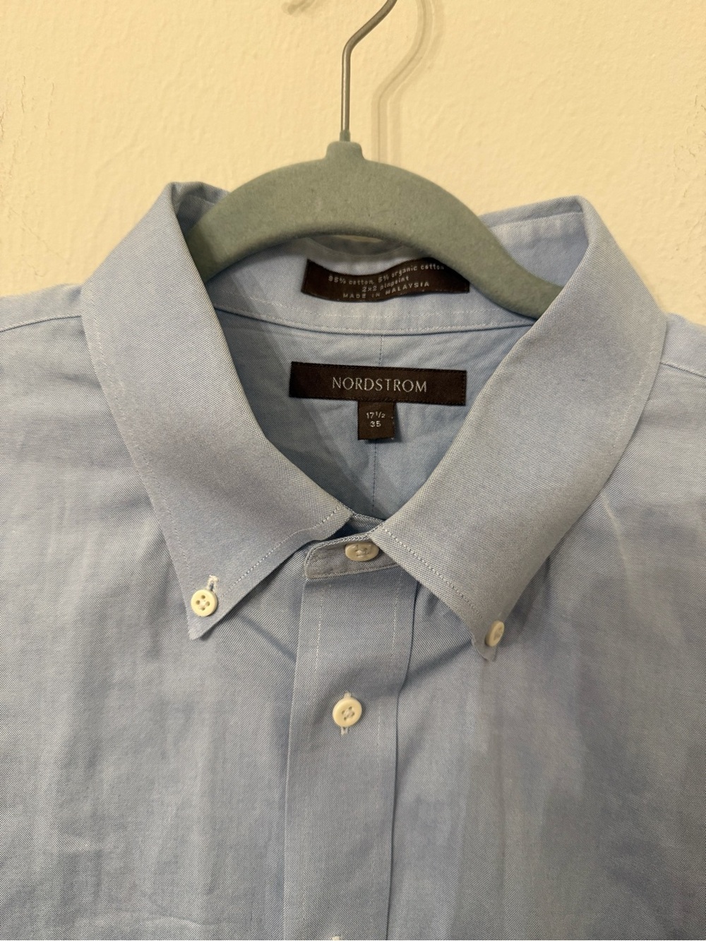 Nordstrom Men’s Pale Blue Button-Down Dress Shirt